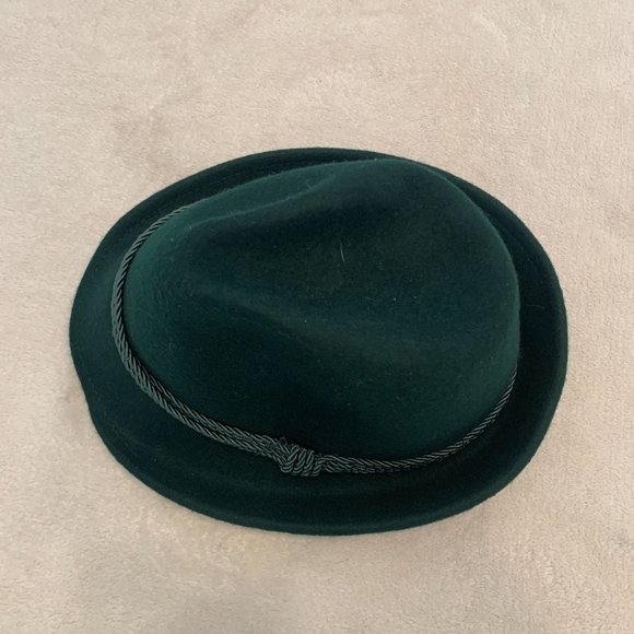 Oktoberfest Alpine Style hat 100% Wool Green 54cm - Picture 5 of 10